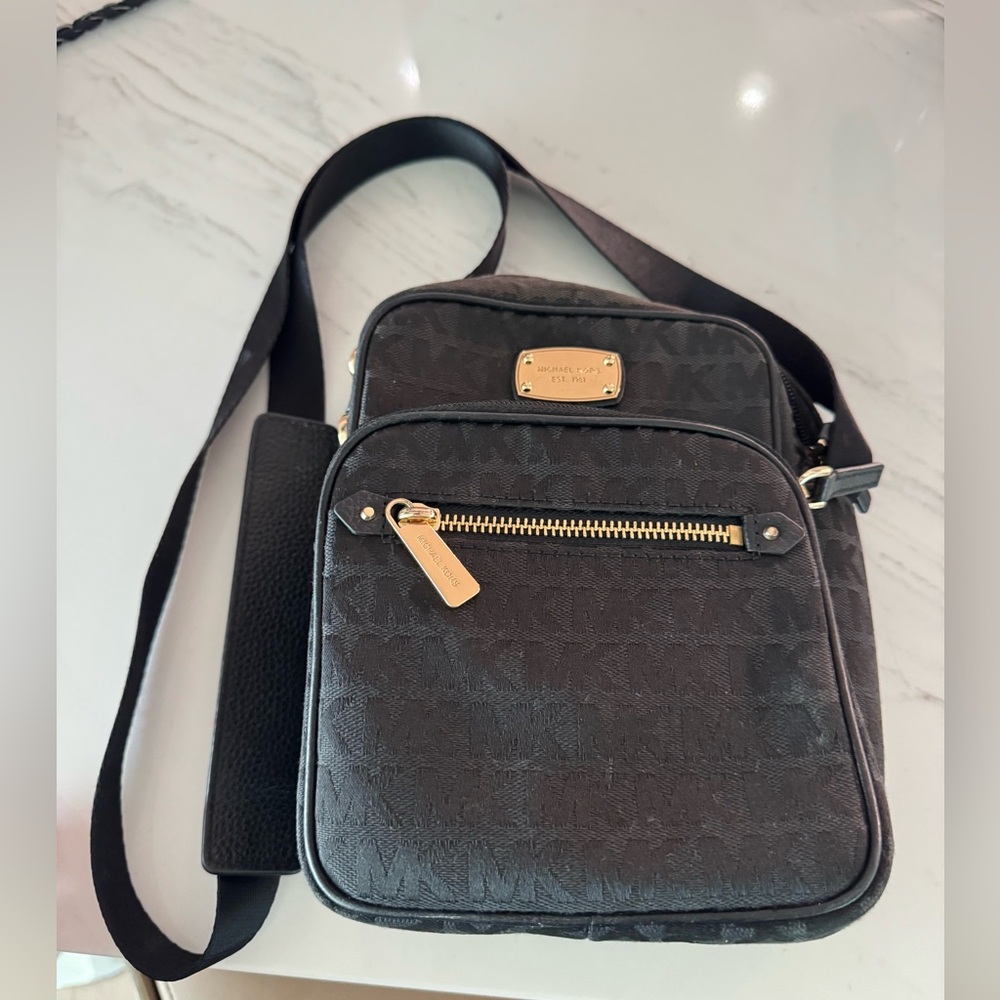 Michael Kors Black and Gold Crossbody Bag